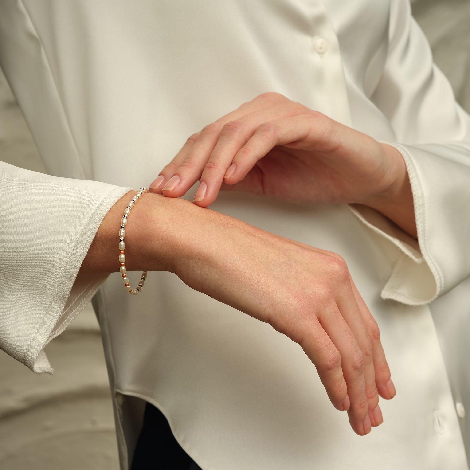 Clogau Natures Wonder Beachcomber Pearl sterling silver bracelet