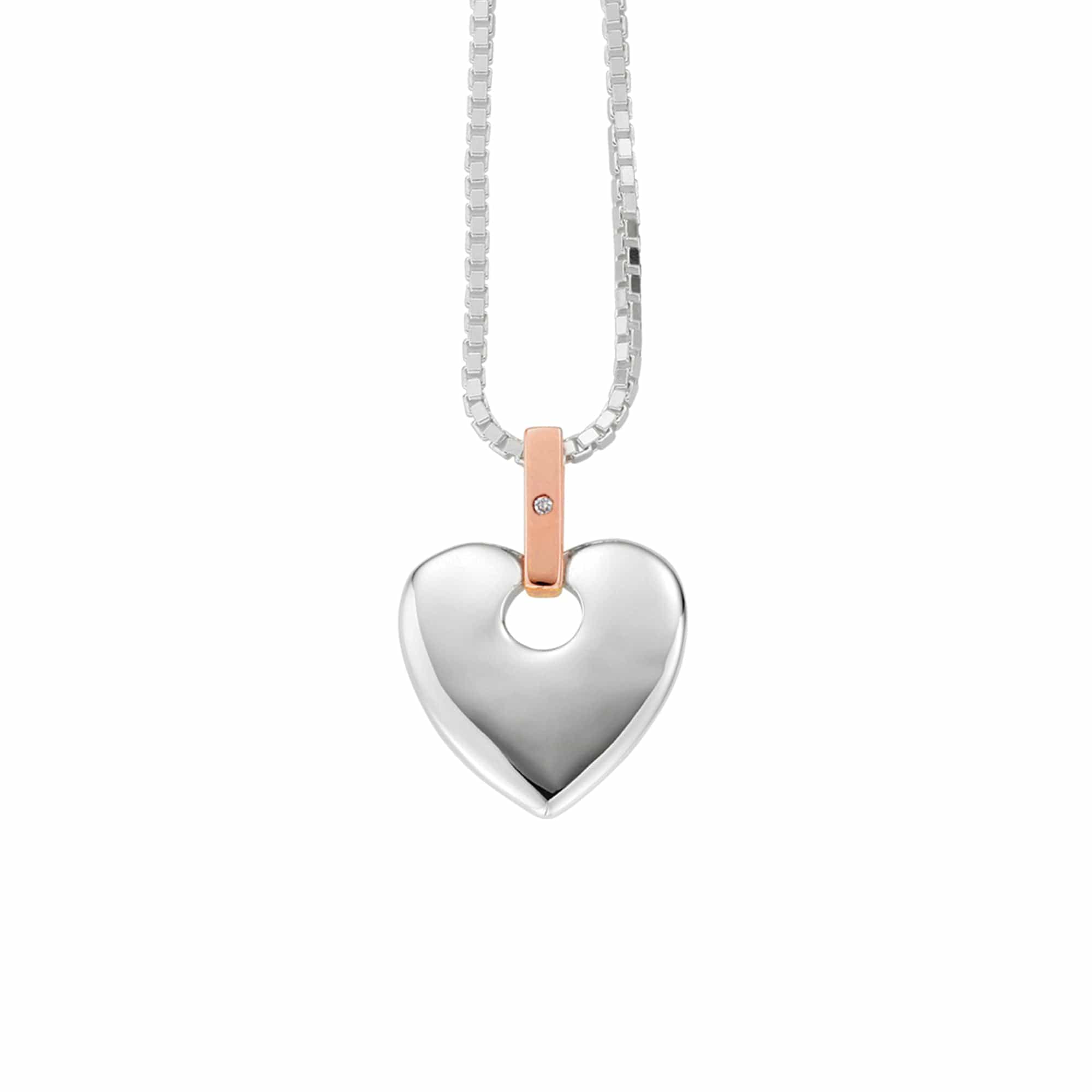 Clogau Cariad Big Heart Diamond Sterling Silver Pendant