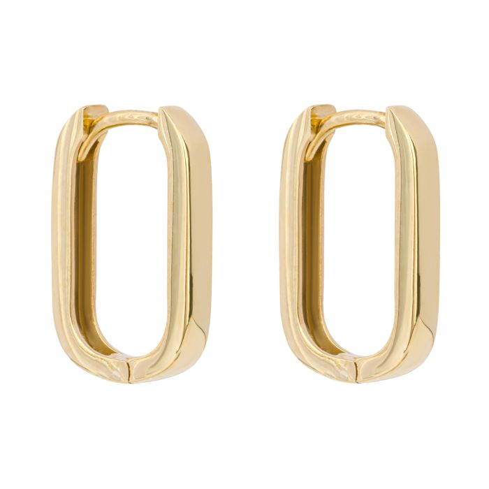 9ct yellow gold U-shaped hoop earrings