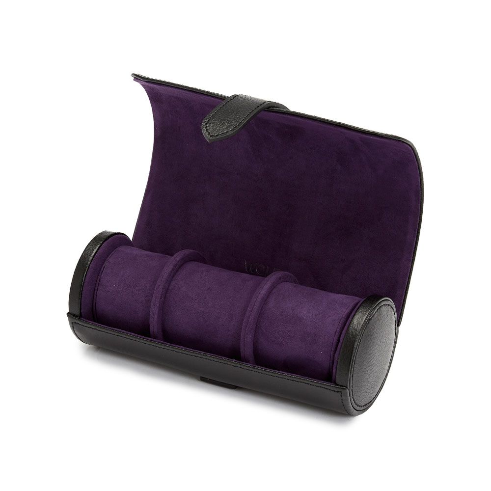 Wolf 1834 Blake Triple Watch Roll- Black/Purple