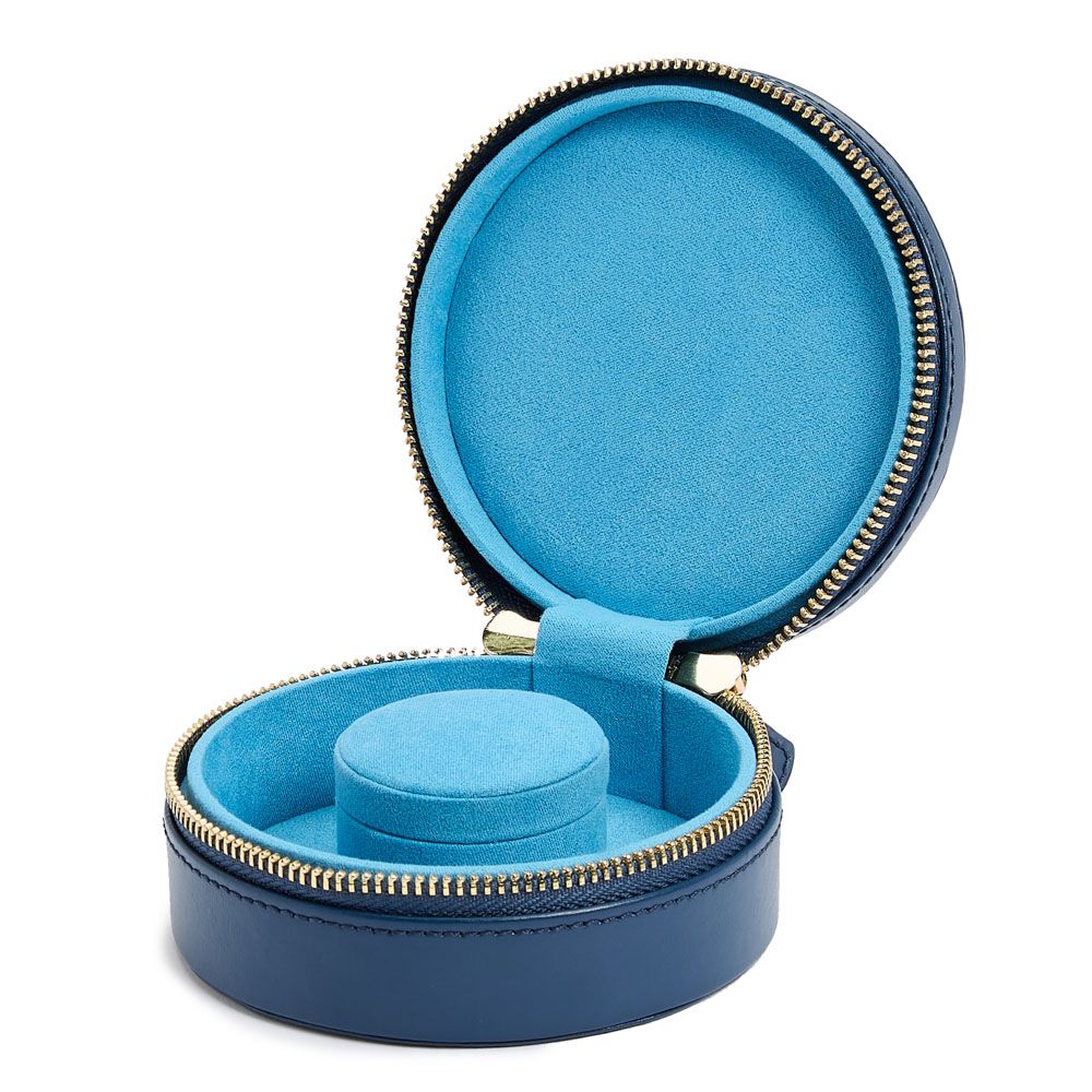 Wolf 1834- Sophia Round Zip Case- Indigo