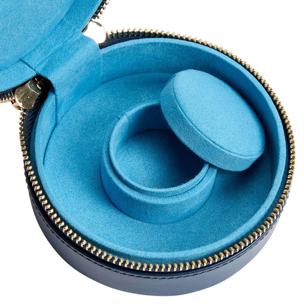 Wolf 1834- Sophia Round Zip Case- Indigo