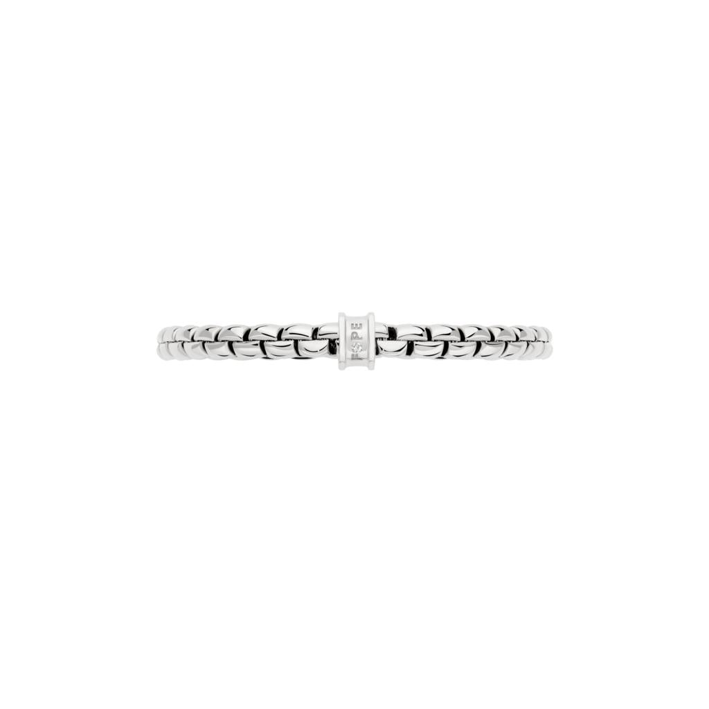 Fope Eka Bracelet 18ct White Gold with 0.02ct White Diamond