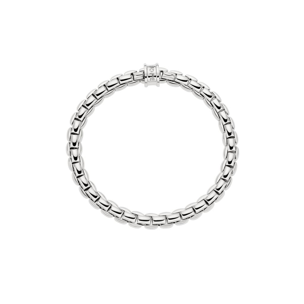 Fope Eka Bracelet 18ct White Gold with 0.02ct White Diamond