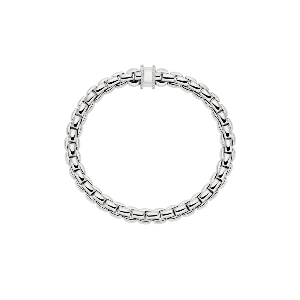 Fope Eka Braclet 18ct White Gold Total Diamond weight 0.21ct