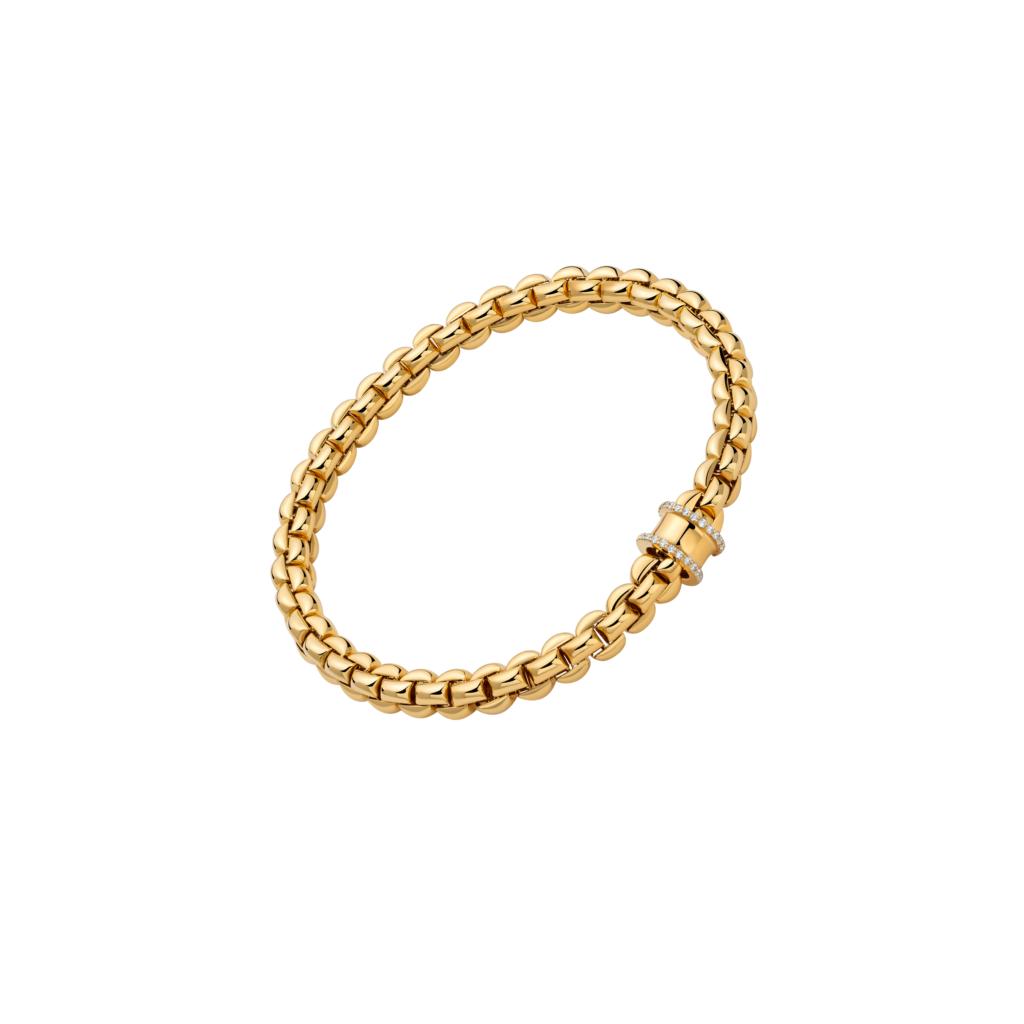 Fope Eka Bracelet 18ct Yellow Gold Total Diamond weight 0.17ct
