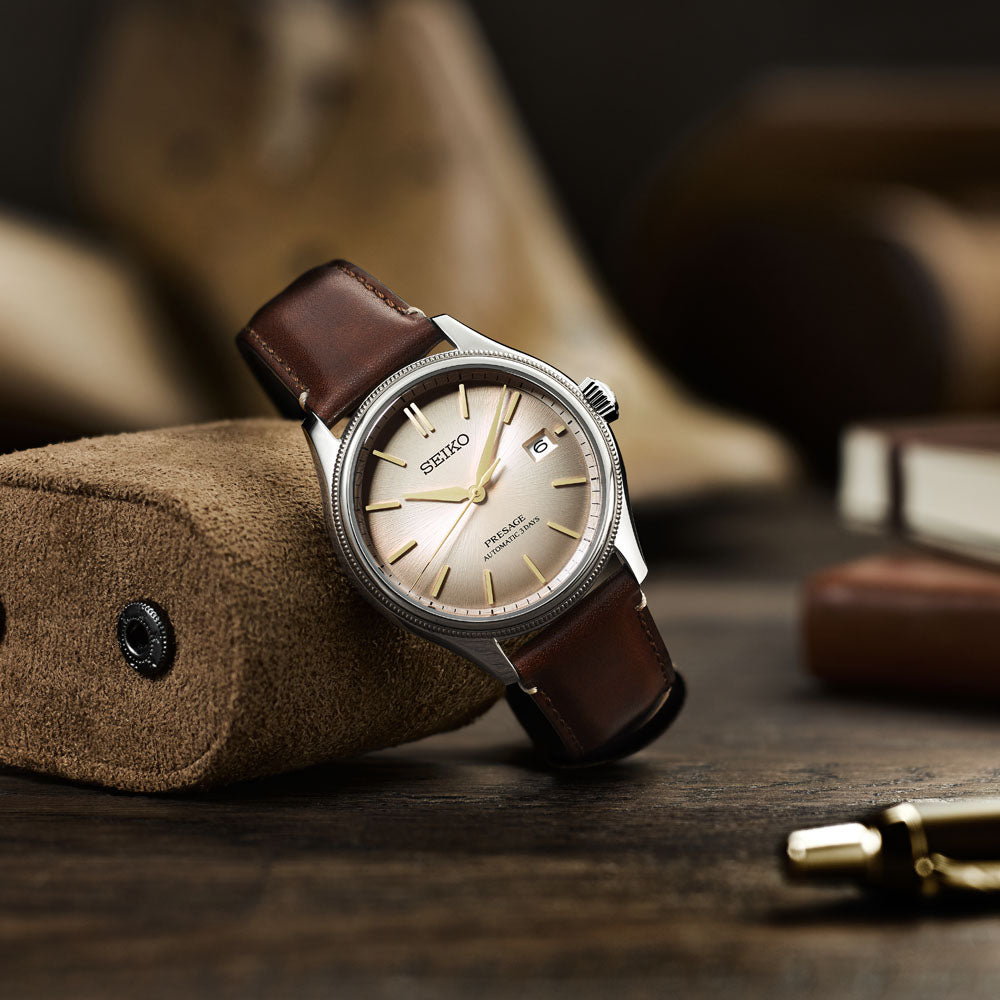 Seiko Presage Classic Limited Edition In Shiracha. Brown Dial Brown Leather Strap. Limited to 3000 P