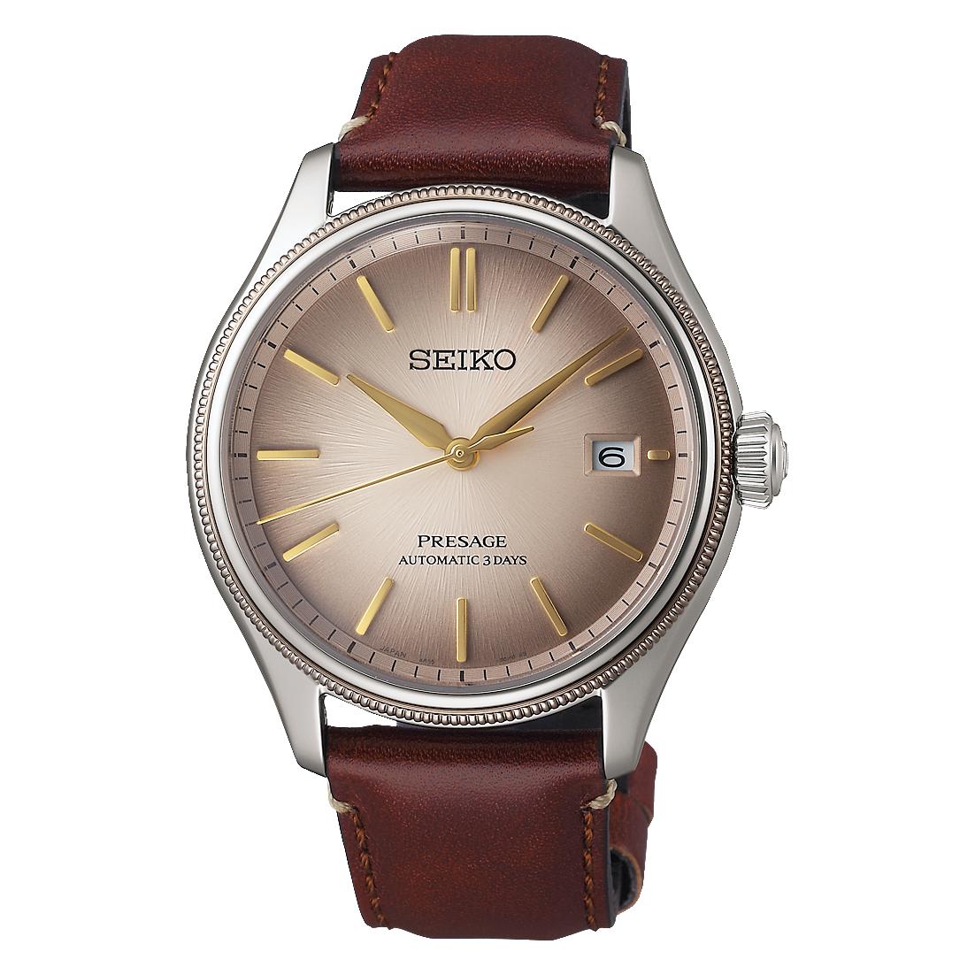 Seiko Presage Classic Limited Edition In Shiracha. Brown Dial Brown Leather Strap. Limited to 3000 P
