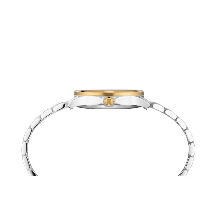 Certina DS-8 Lady 31mm Quartz Watch. White Dial, Gold PVD and Stainless Steel Bracelet.