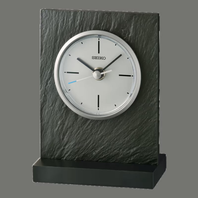 Timeless Black Mantel Clock with Engravable Plate