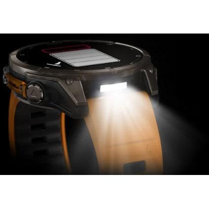 Garmin Fenix 8 47mm AMOLED Sapphire, Titanium with Spark Orange/ Graphite Silicone Band