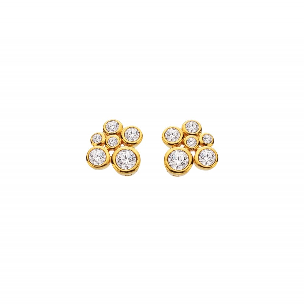 Hot Diamond x Golden Edit Tender Cluster Earrings.