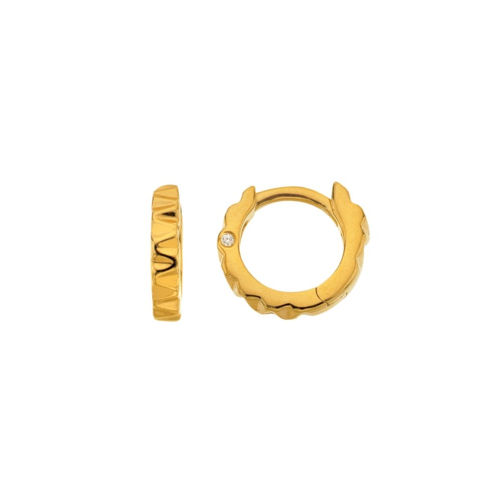 Hot Diamonds x Golden Edit Huggie Hoop Earrings