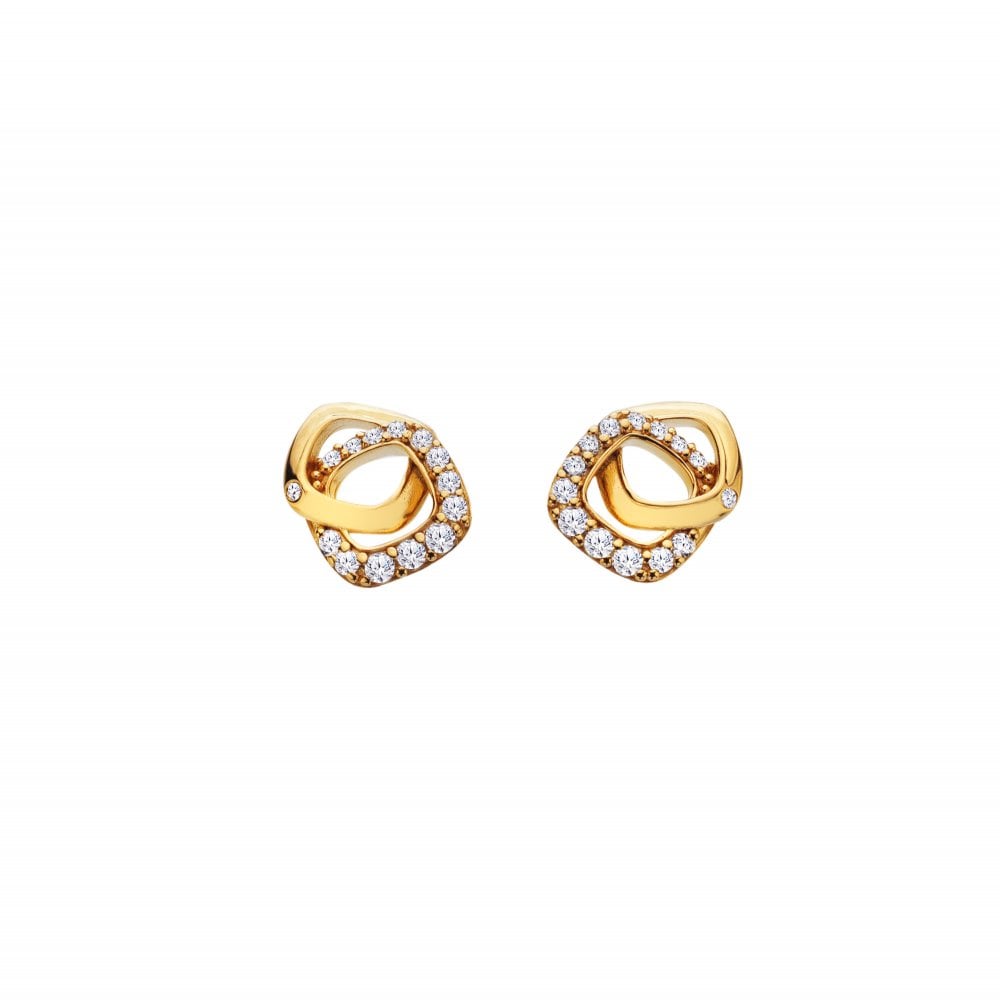 Hot Diamonds x Golden Edit Connected Stud Earrings
