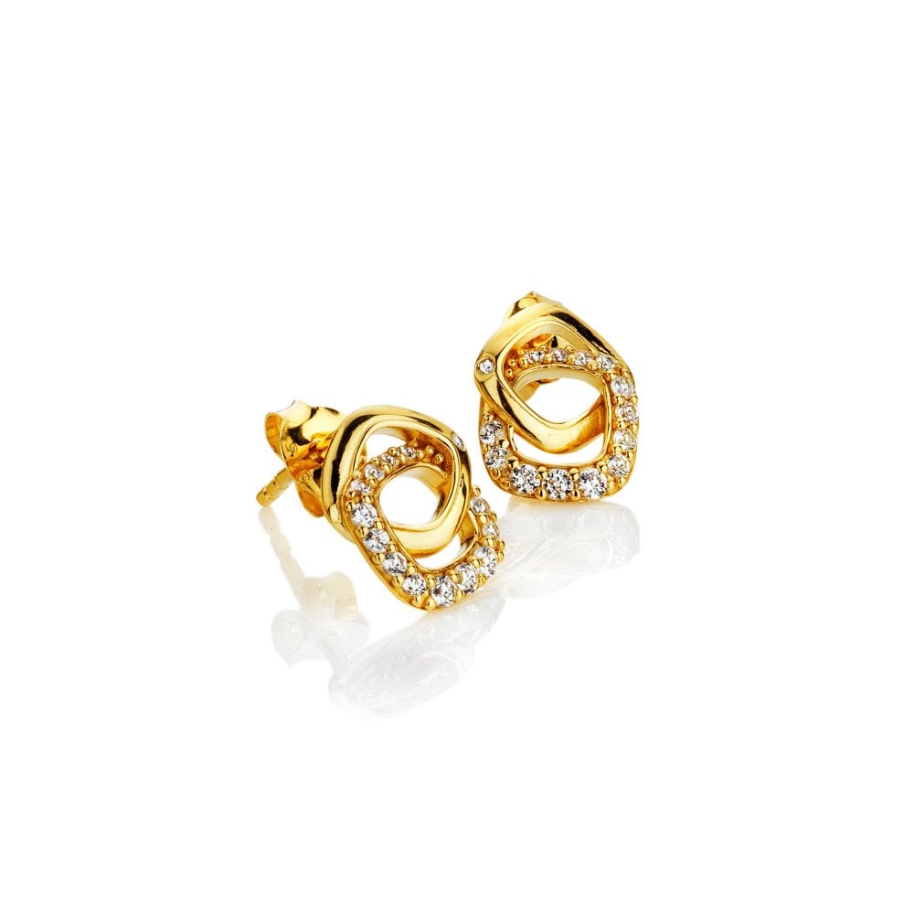 Hot Diamonds x Golden Edit Connected Stud Earrings