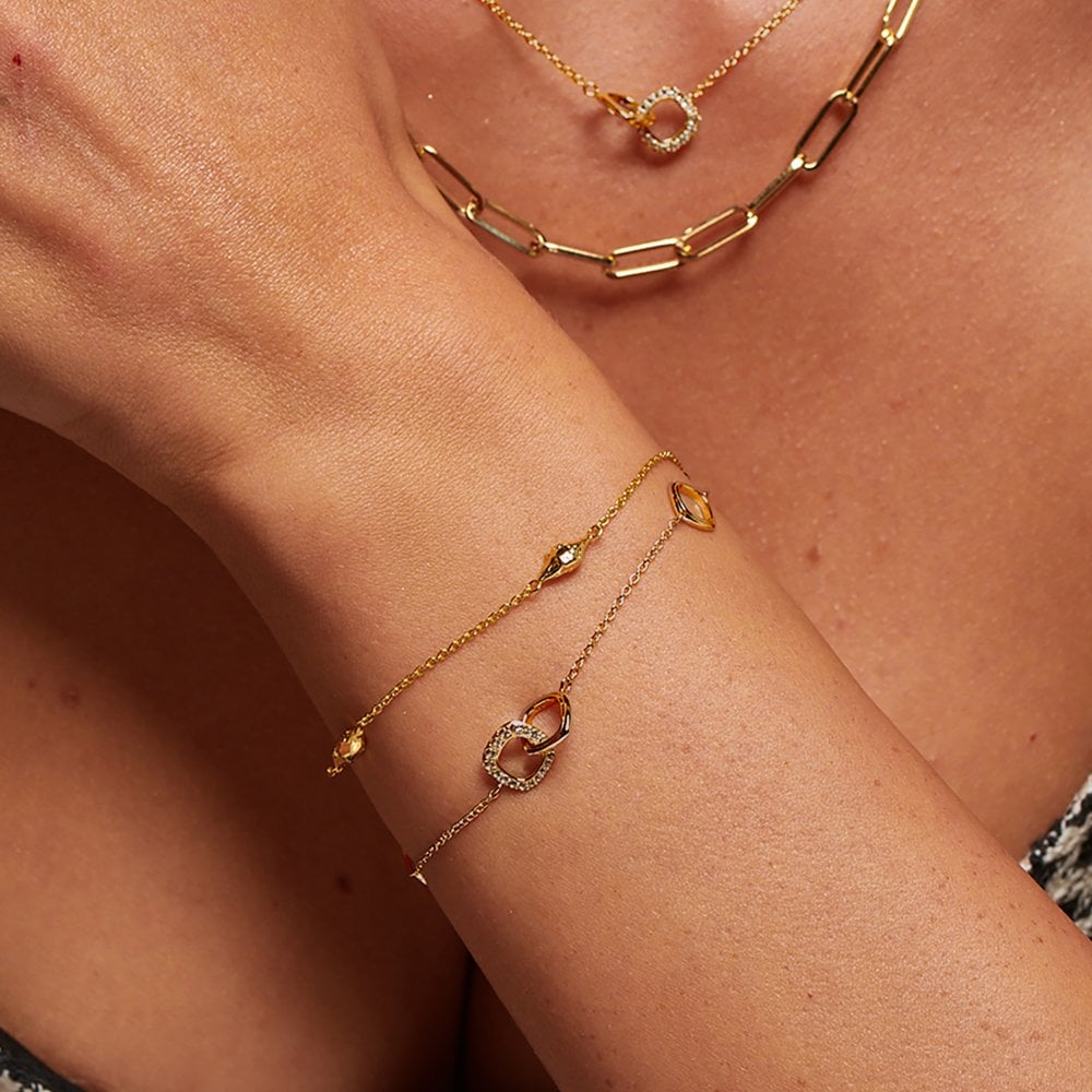 Hot Diamonds x Golden Edit Connected Bracelet