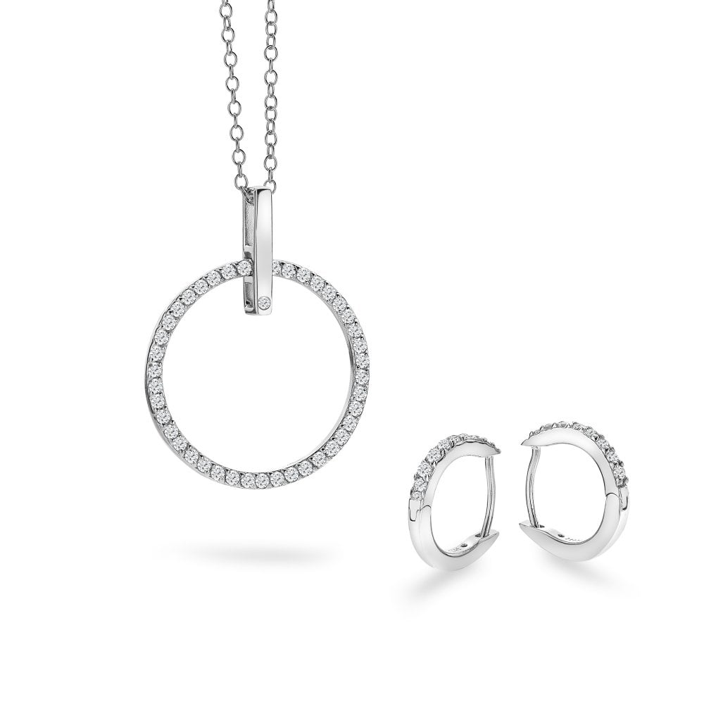 Hot Diamonds Silver Constant Pendant and Earring Set