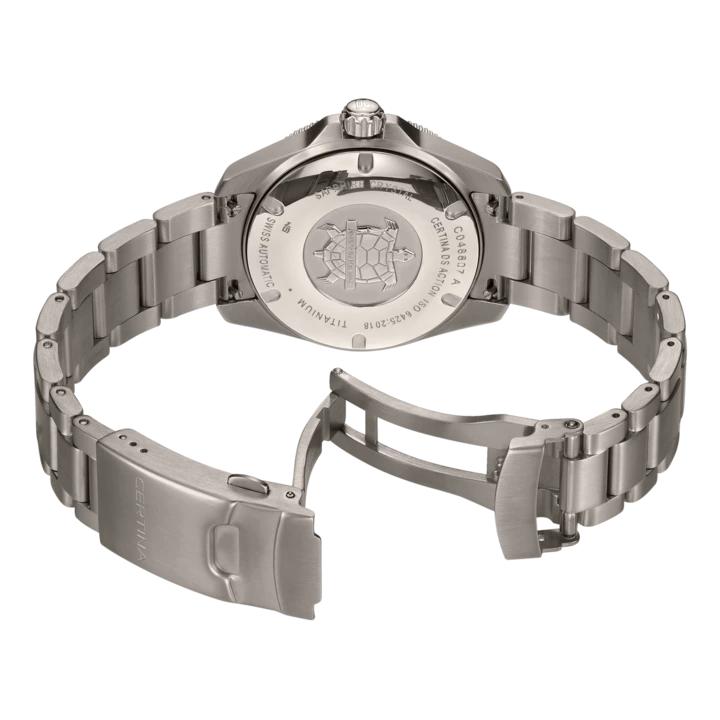 Certina DS Action Diver Powermatic Automatic Watch. Black Dial Titanium Bracelet/Case