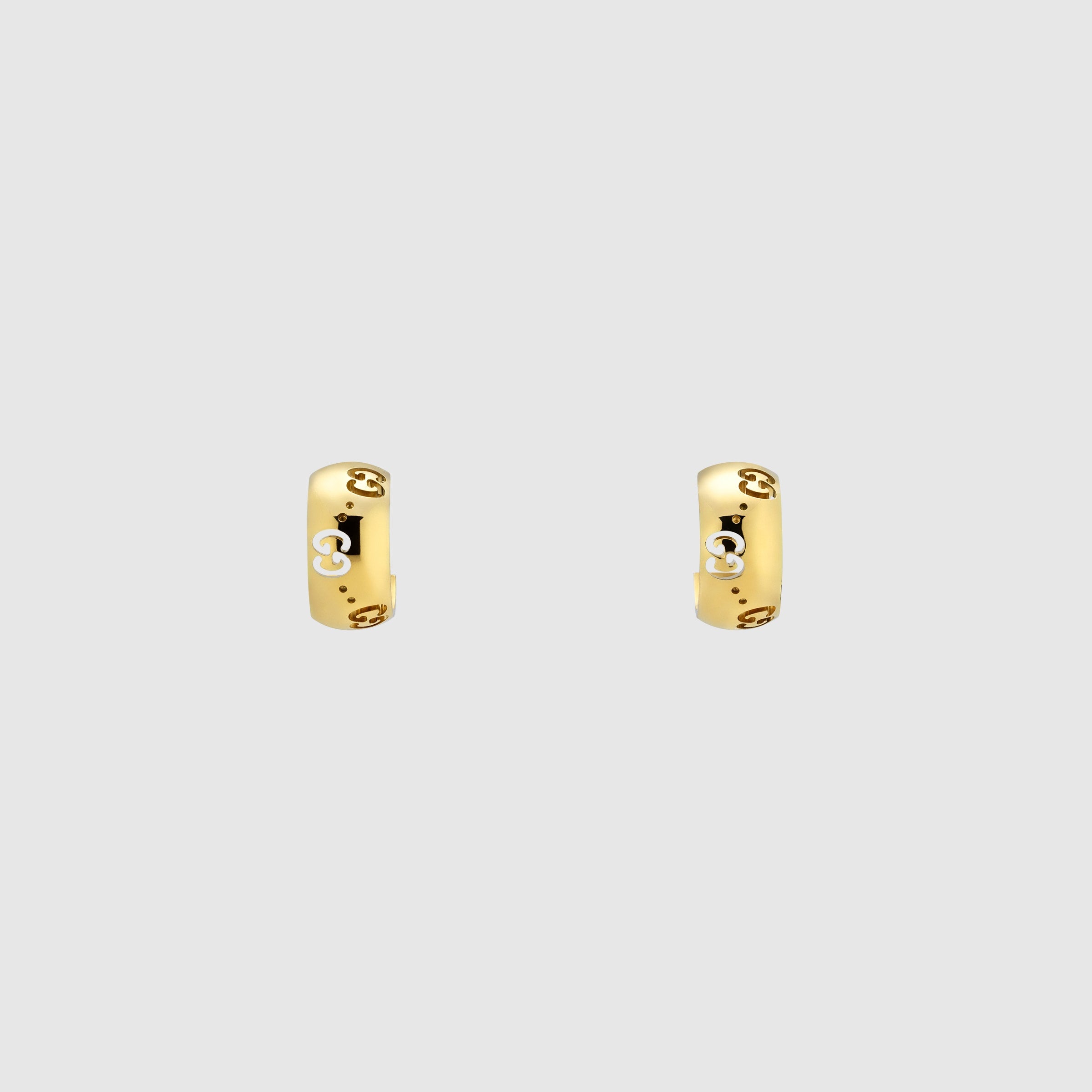 Gucci 18ct Yellow Gold Icon GG Hoop Earrings