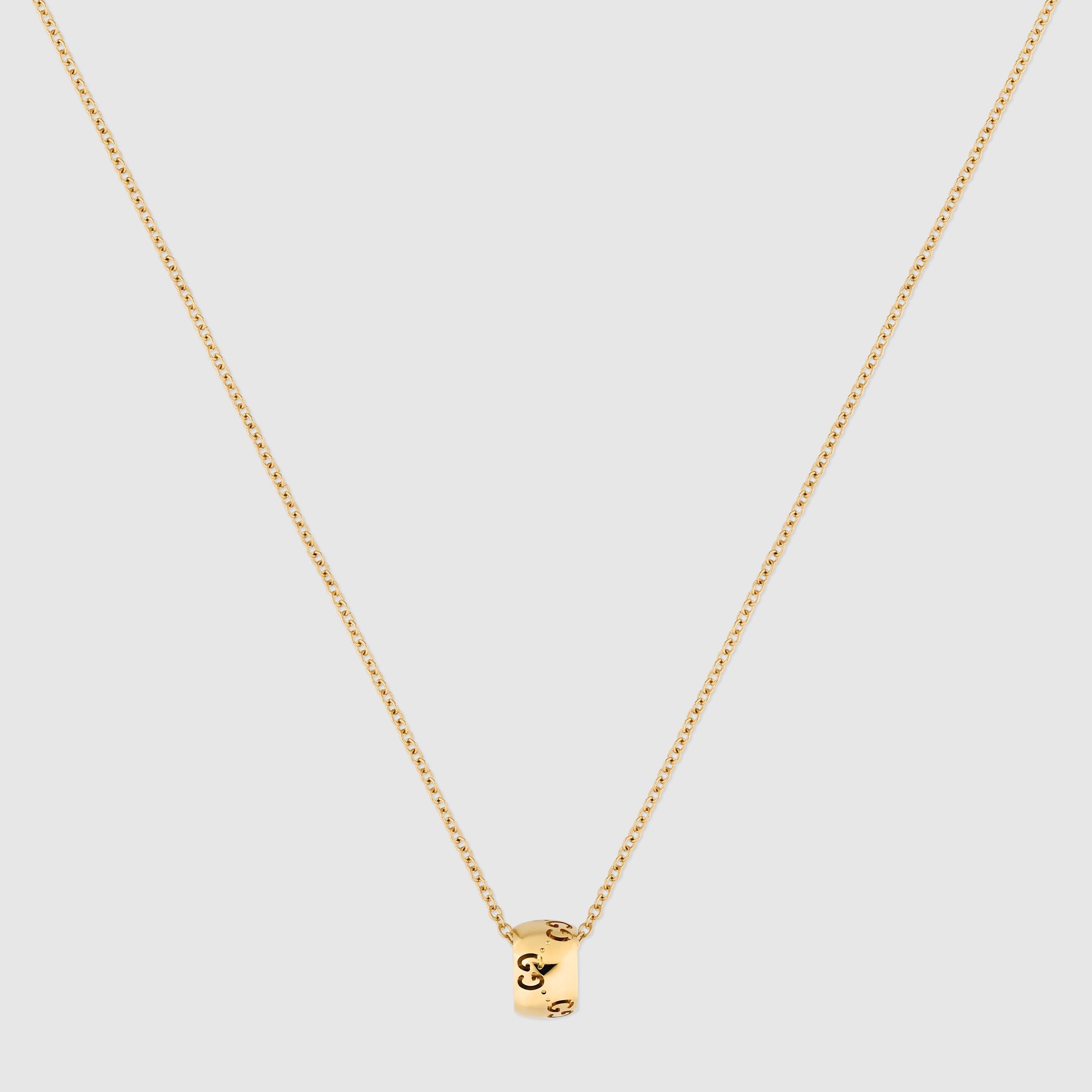 Gucci 18ct Yellow Gold Icon GG Necklace 40-45cm