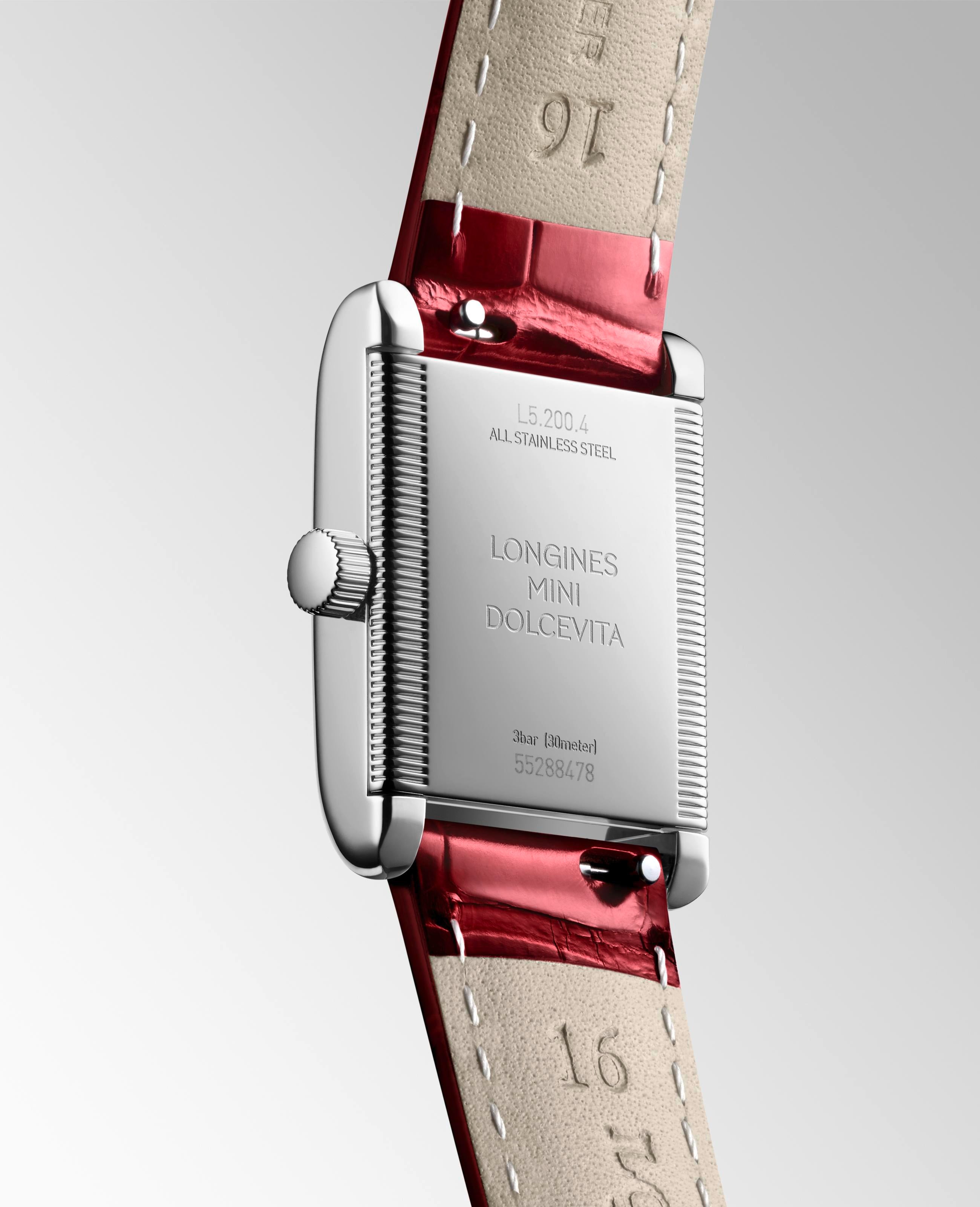 Mini Dolce Vita white Dial Red strp Qtz Watch