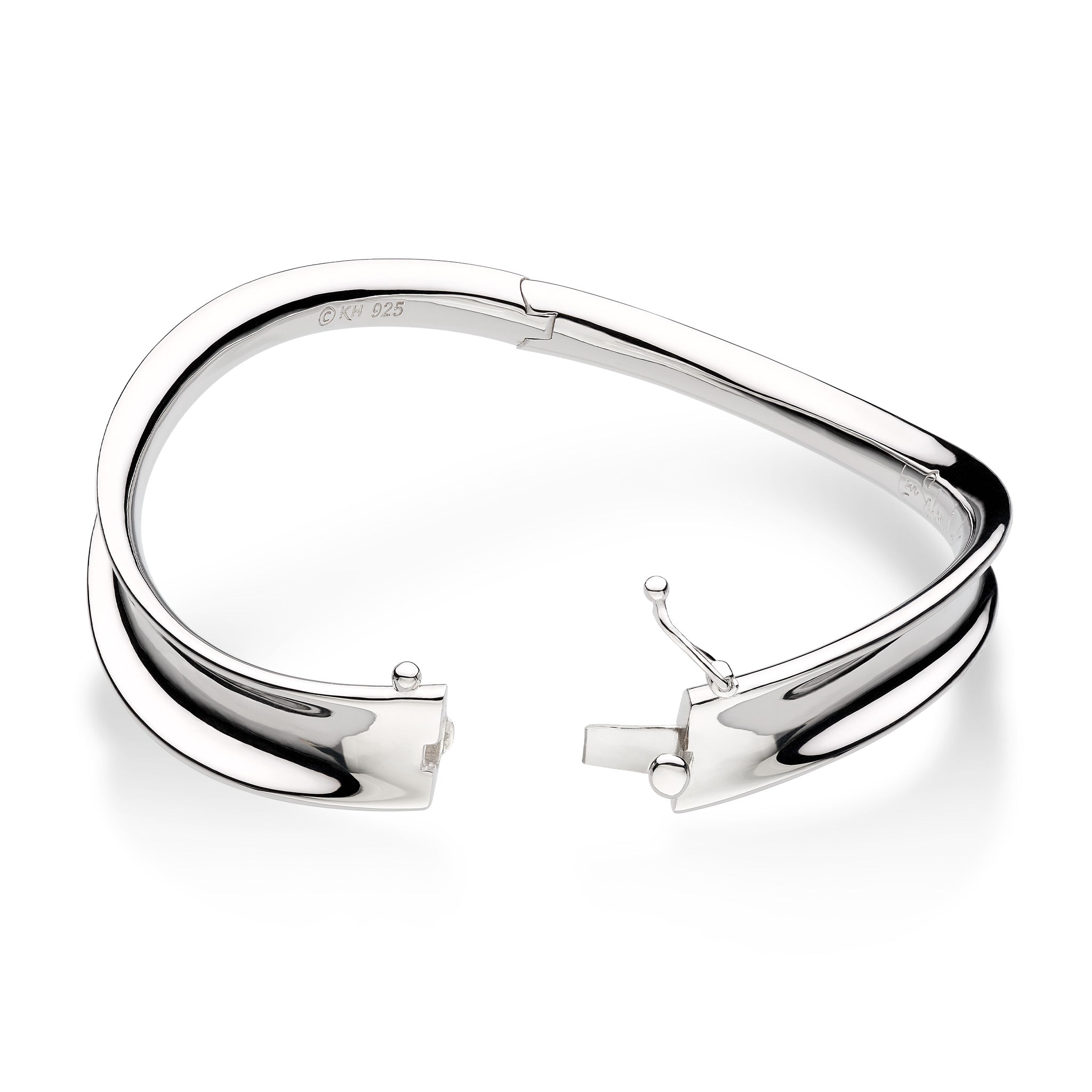 Kit Heath Silver Serenity Hinged Bangle