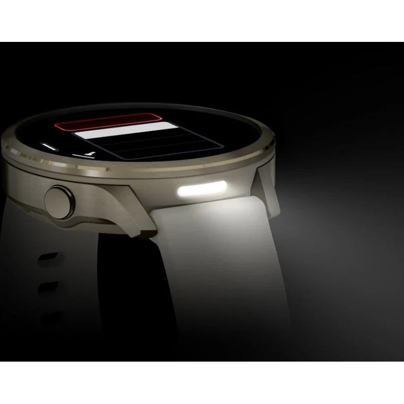 Garmin Venu 4 41mm Smart Watch. Lunar Gold with Bone Silicone Band and Light Sand Leather Band