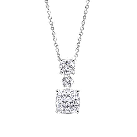 Radiant & Oval Cut Drop Pendant