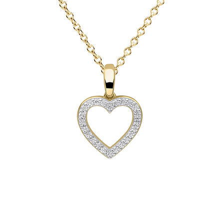 Gold Plated Heart Pendant Necklace