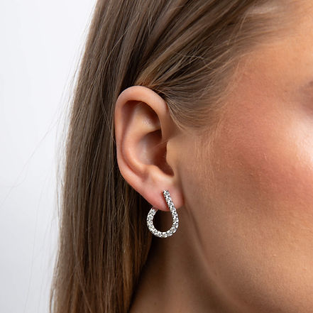 Front Twist Hoop Earrings