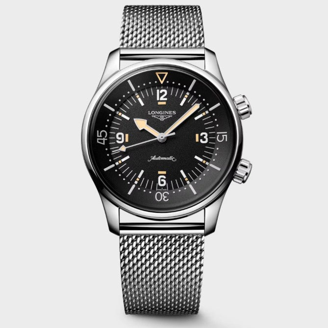 Legend Diver 59 Automatic Watch. Black Dial Stainless Steel Mesh Bracelet.