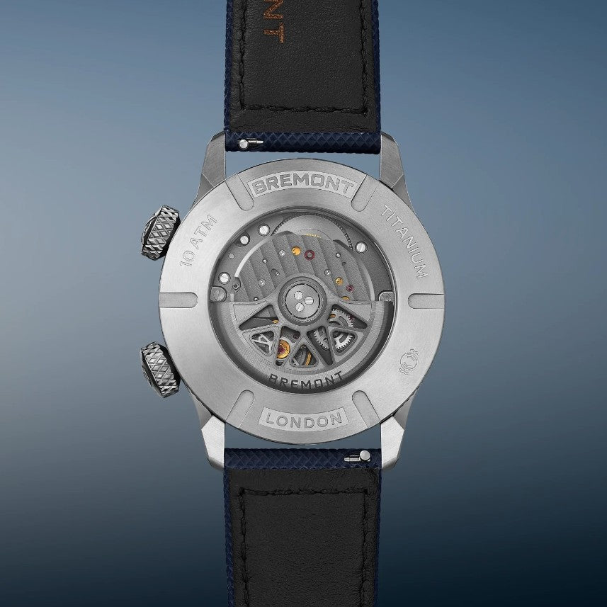 Altitude MB Meteor Automatic Watch. Blue Dial Blue Rubber and Leather Strap.