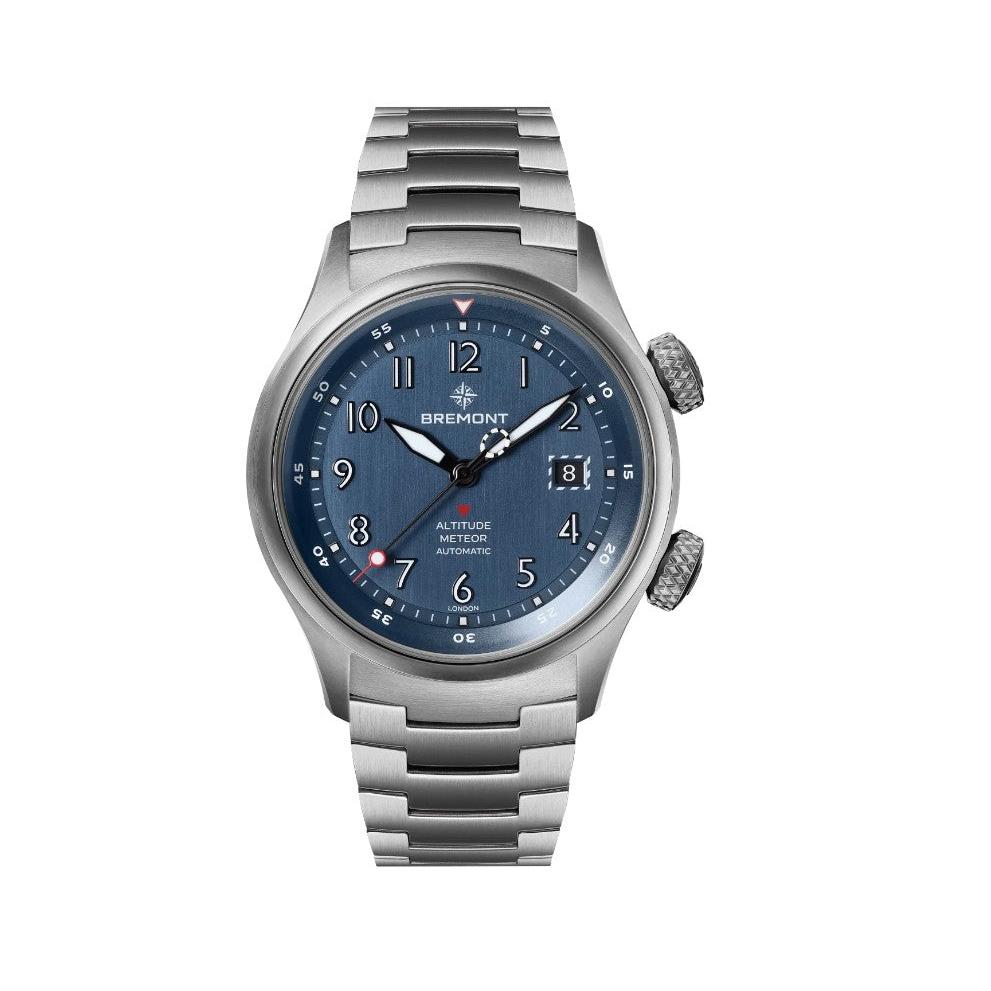 Altitude MB Meteor Automatic Watch. Blue Dial Blue Barrel Titanium Braclet.