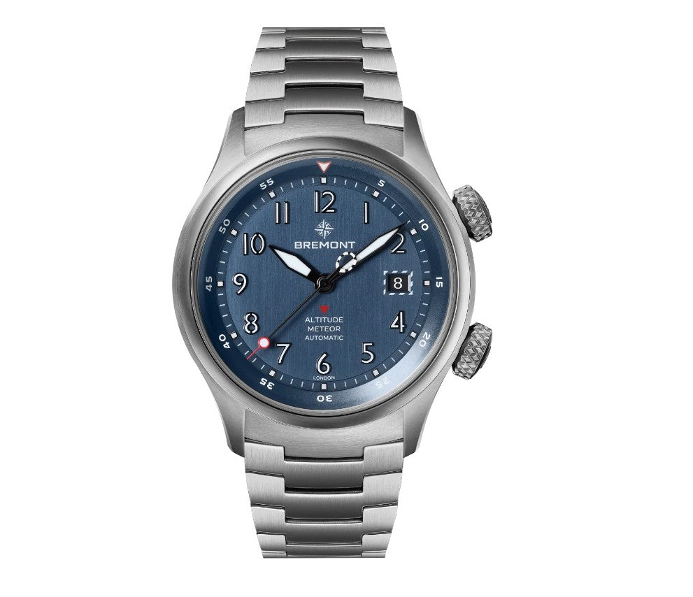 Bremont Altitude MB Meteor Automatic Watch. Blue Dial Blue Barrel Titanium Braclet.