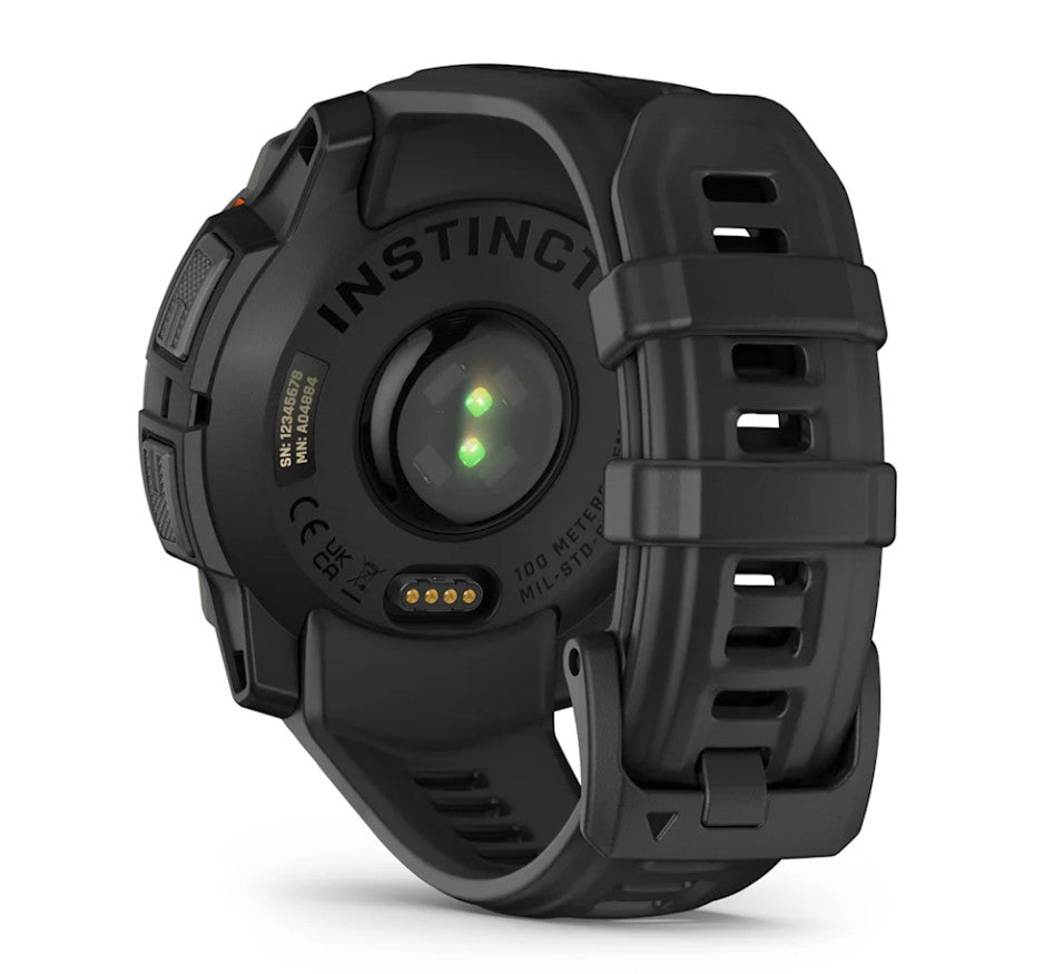 Insticnt 3 45mm Solar Smart Watch. Black with Black Band