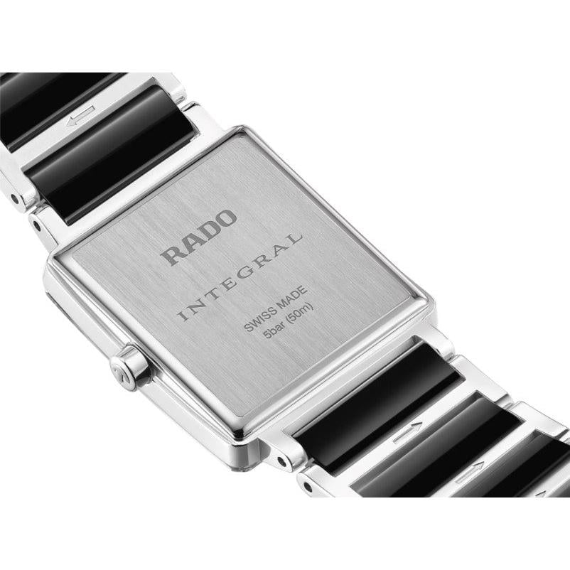 Rado Integral Diamonds Quartz Watch. Black Dial Black High Tech Ceramic and Stainless Steel Bracelet