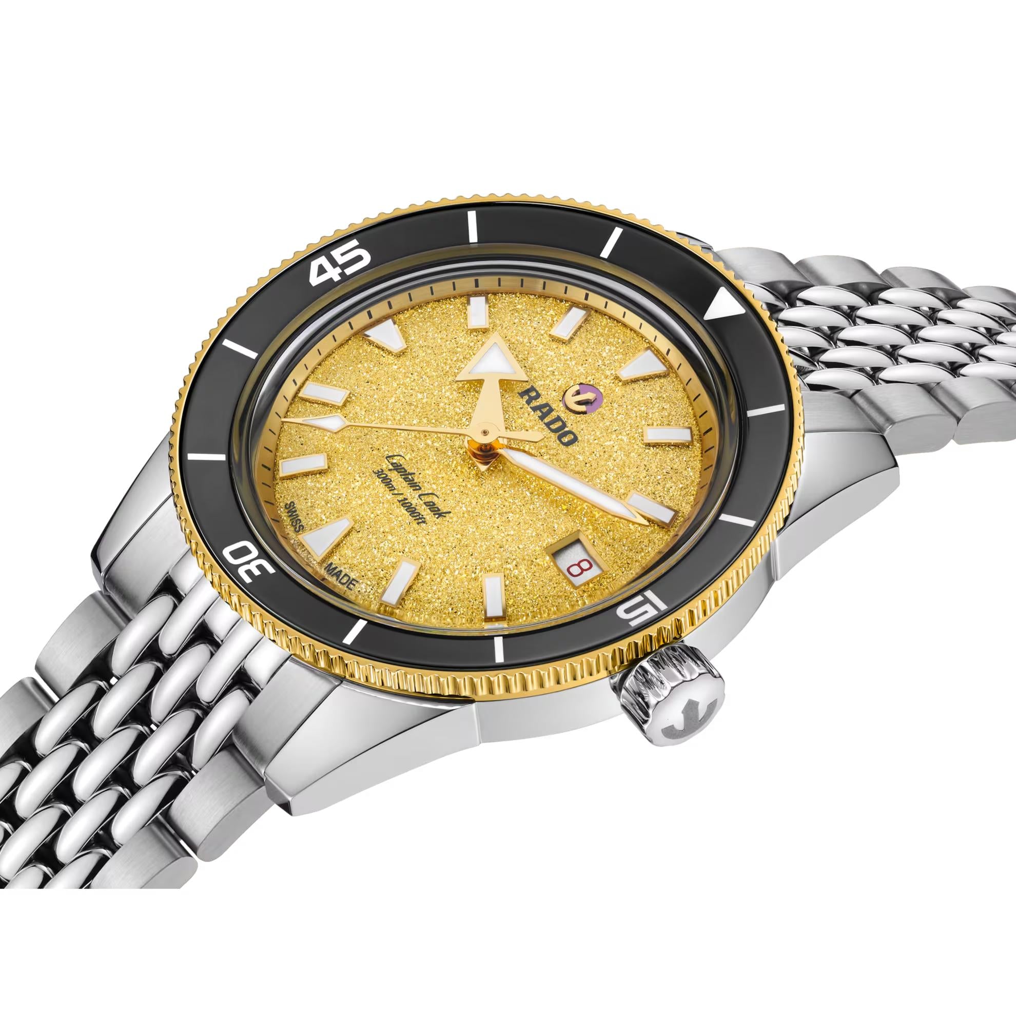 Captain Cook Gold Flake Dial Ss Blet Auto Watch