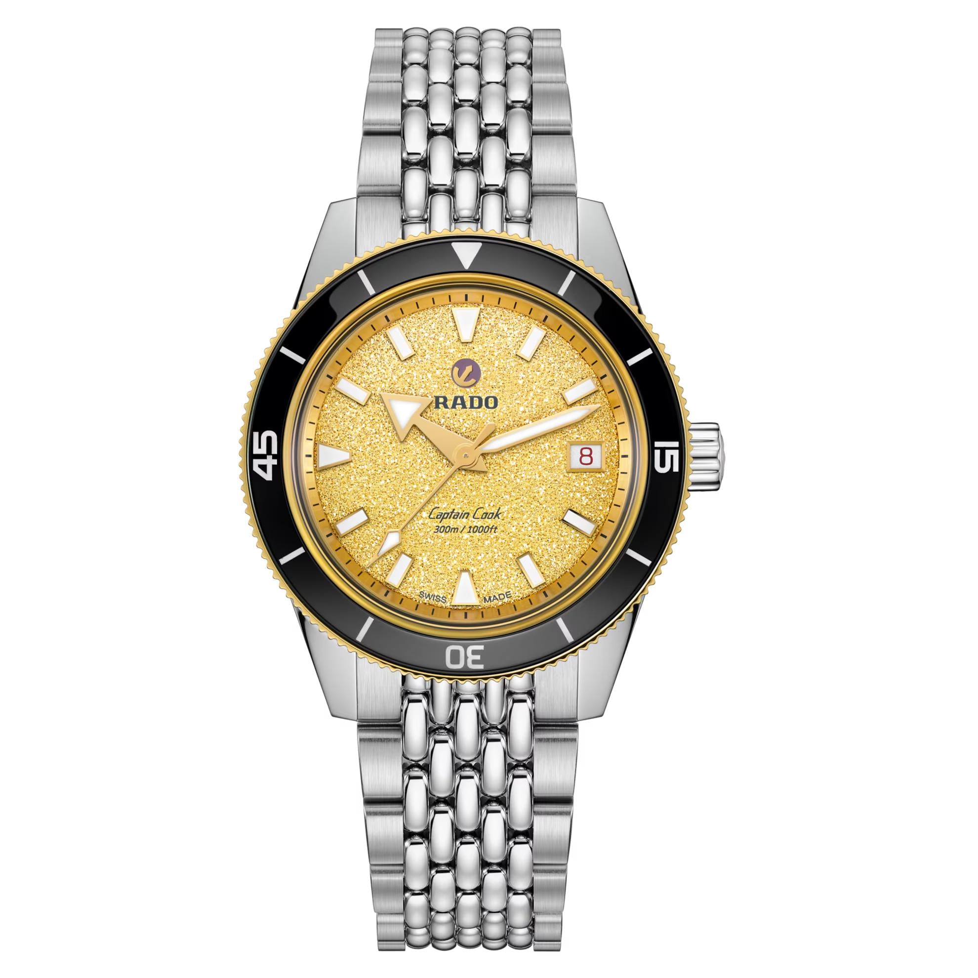 Captain Cook Gold Flake Dial Ss Blet Auto Watch