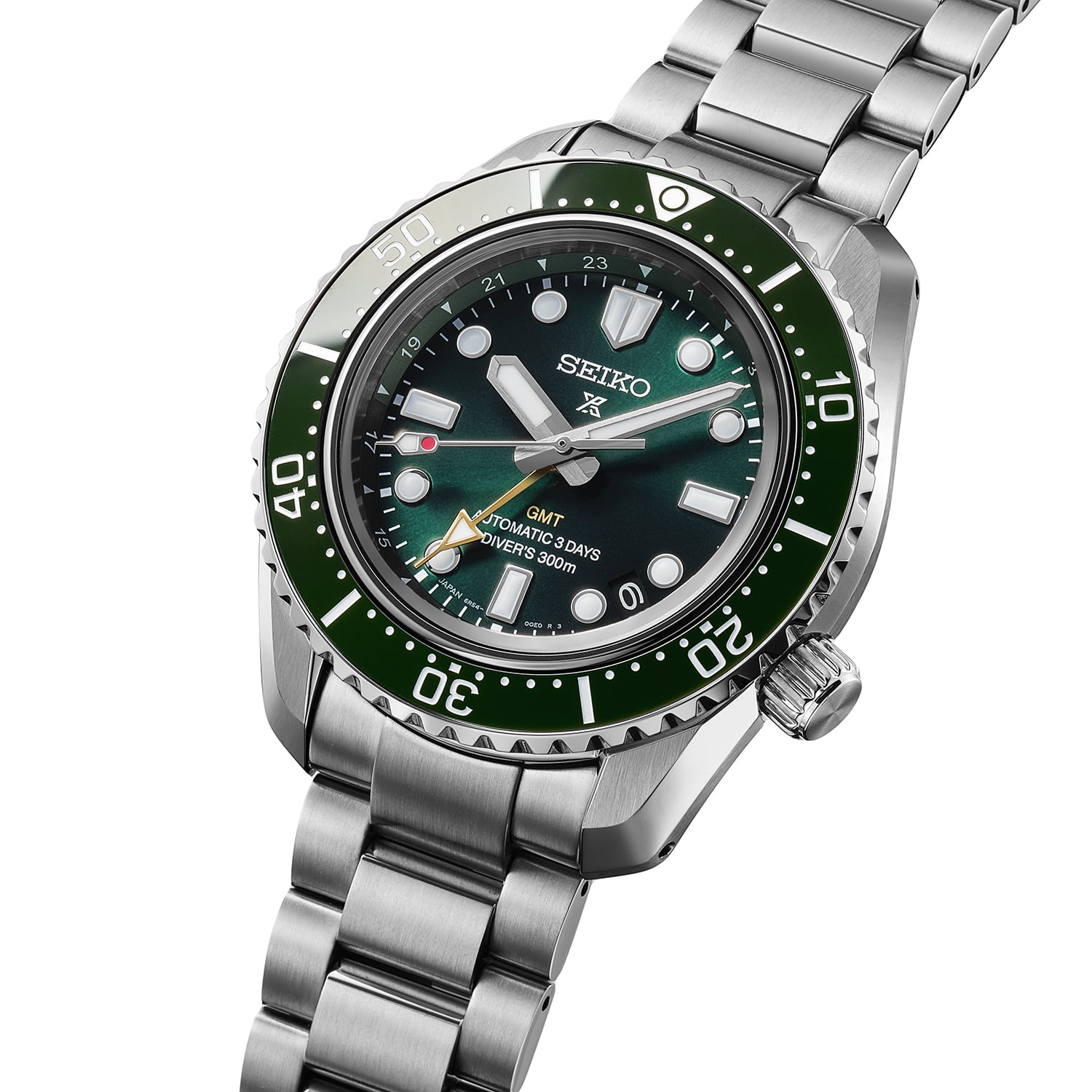 Seiko Prospex Divers 1968 300M Heritage GMT in Pacific Green Automatic Watch.