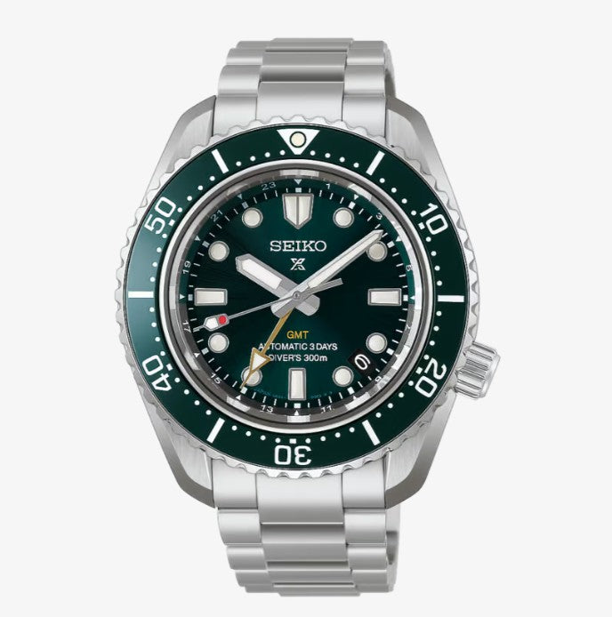 Seiko Prospex Divers 1968 300M Heritage GMT in Pacific Green Automatic Watch.