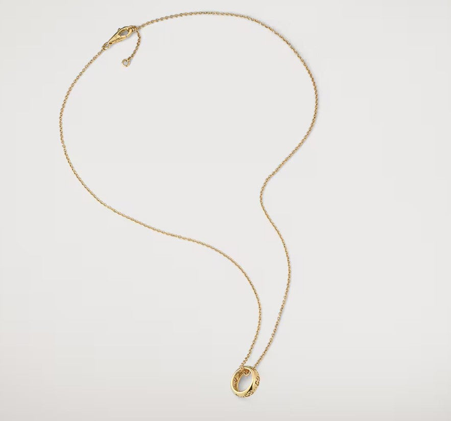 Gucci 18ct Yellow Gold Mini Spool GG Necklace