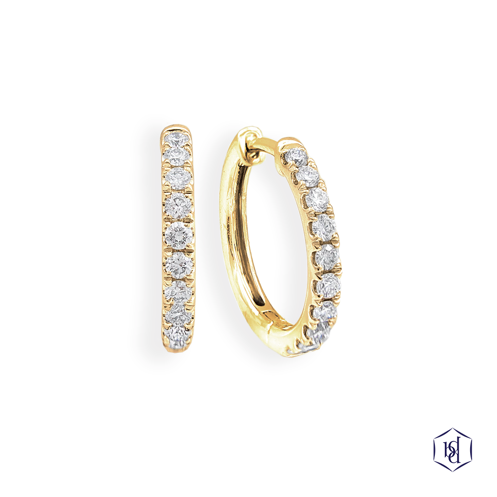 18ct Yellow Gold Skye Hoop Earring.