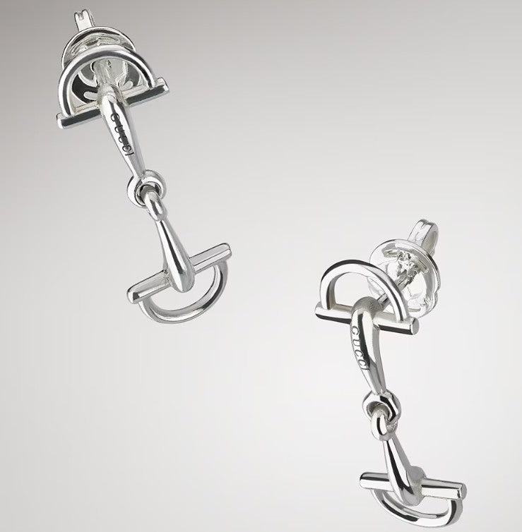 Gucci Silver Staffa Drop Earrings