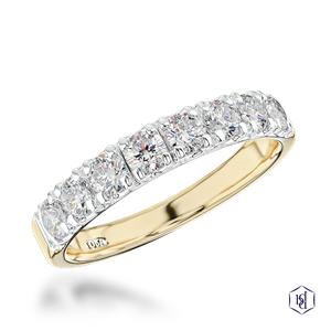 Skye Eternity Round Brilliant Cut 18ct Yellow Gold Shank and Platinum Head Bridal Diamond