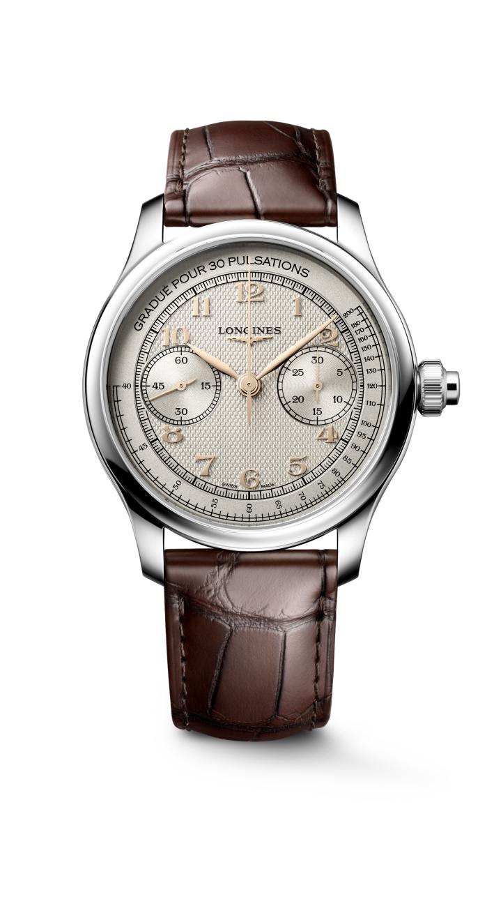 The Master Collection Chronograph Monopusher Manual Wind Watch.