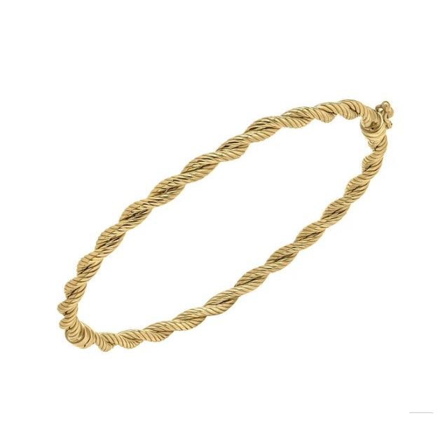 9ct Yellow Gold Rope Twist Bangle
