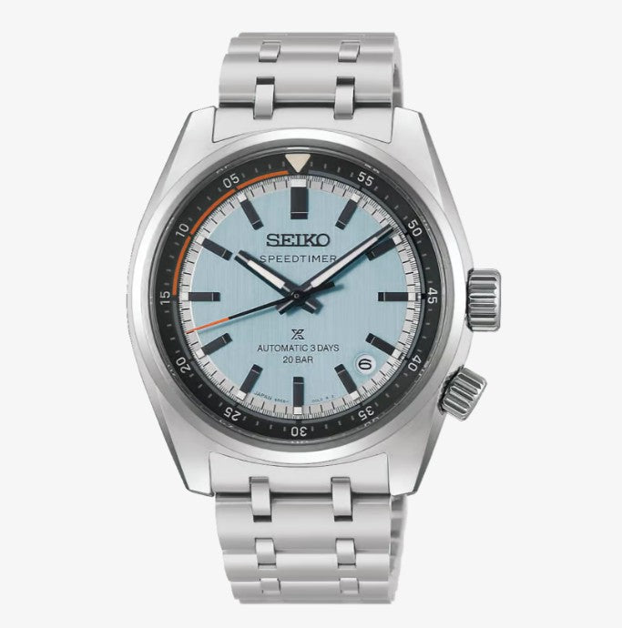 Prospex "Heritage Motoring" Countdown Speedtimer in Powder Blue Automatic Watch.