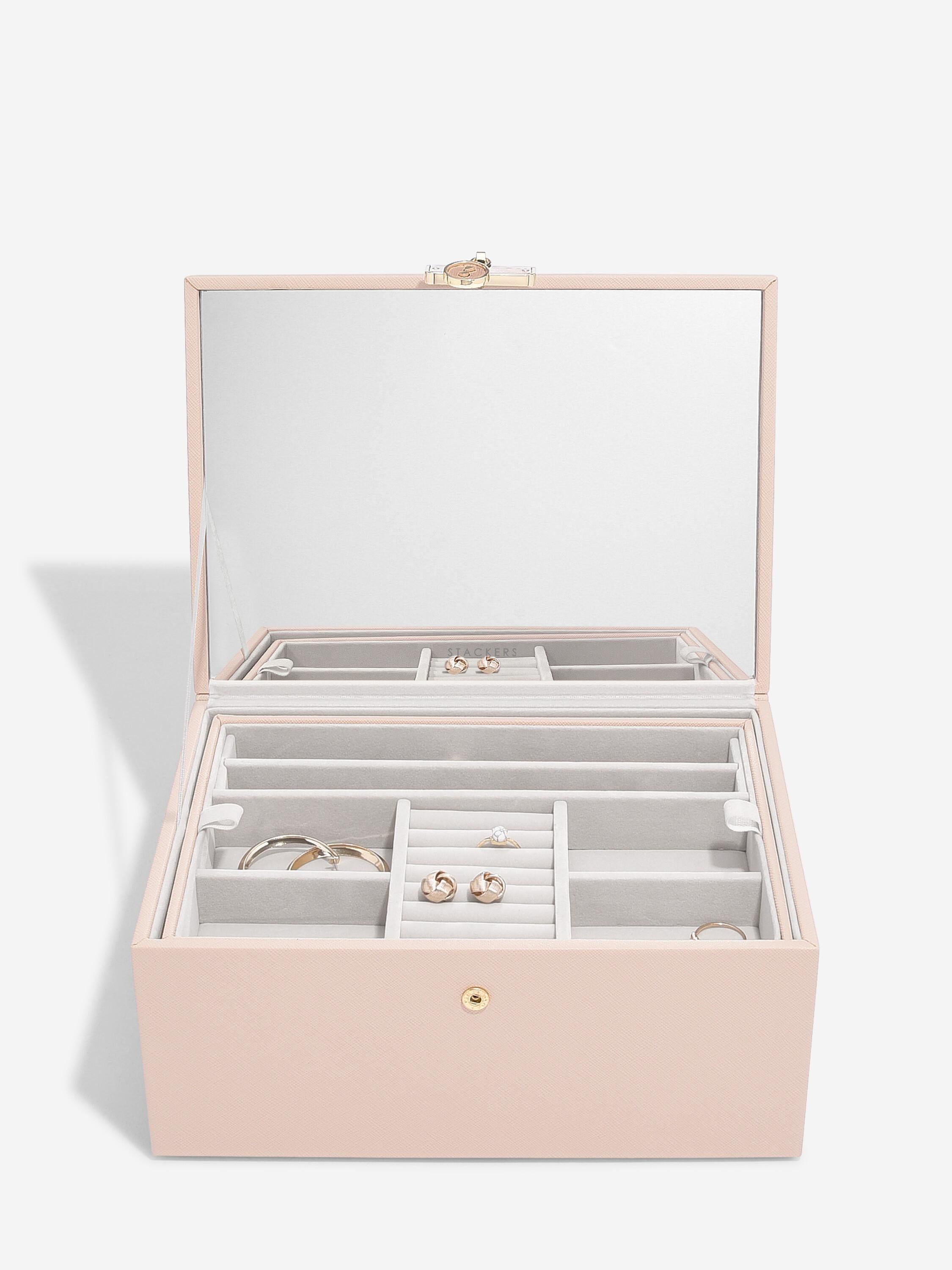 Stackers- Luxury Classic Jewellery Box in Blush Pink