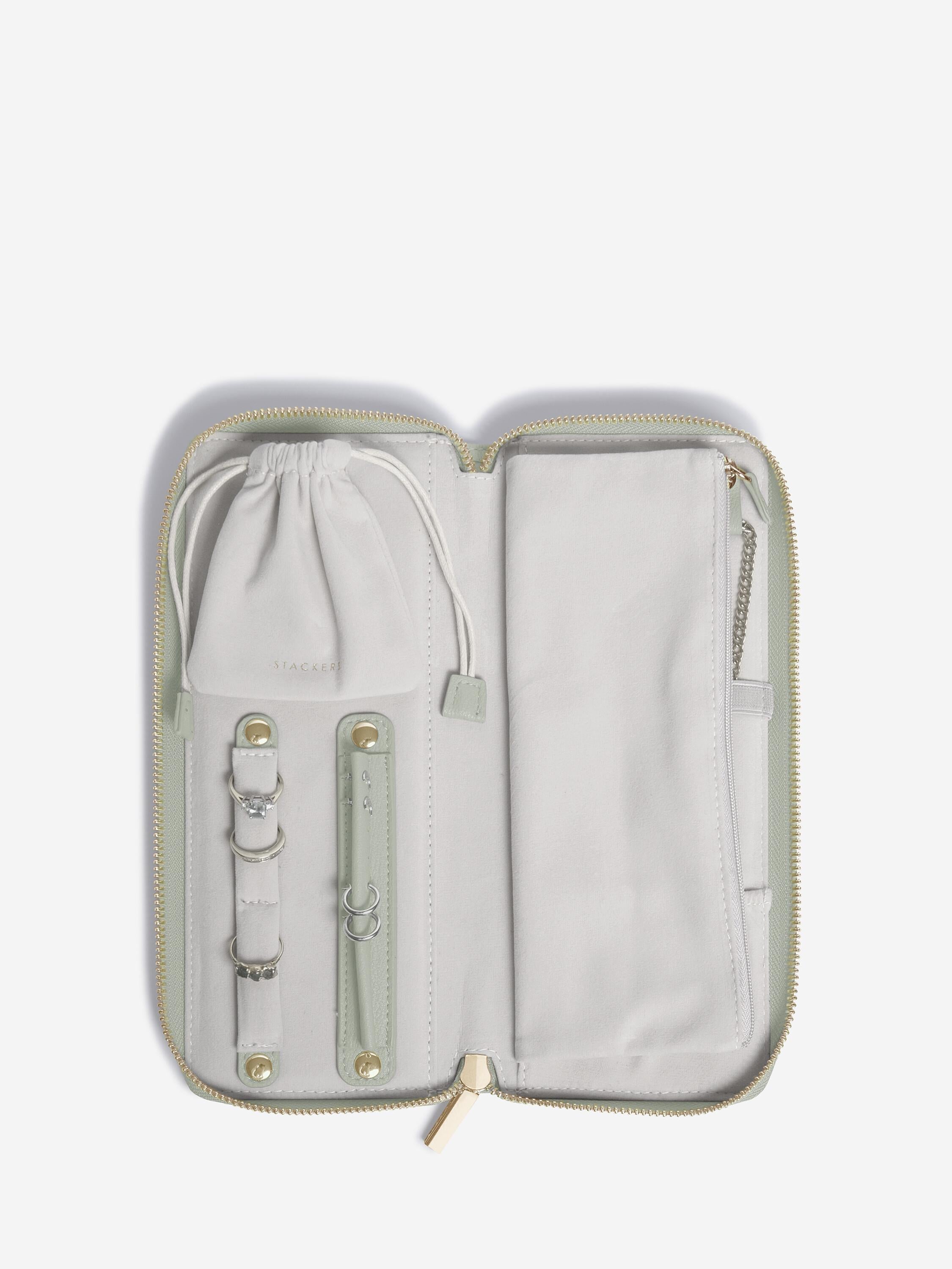 Stackers Jewellery Roll in Sage Green