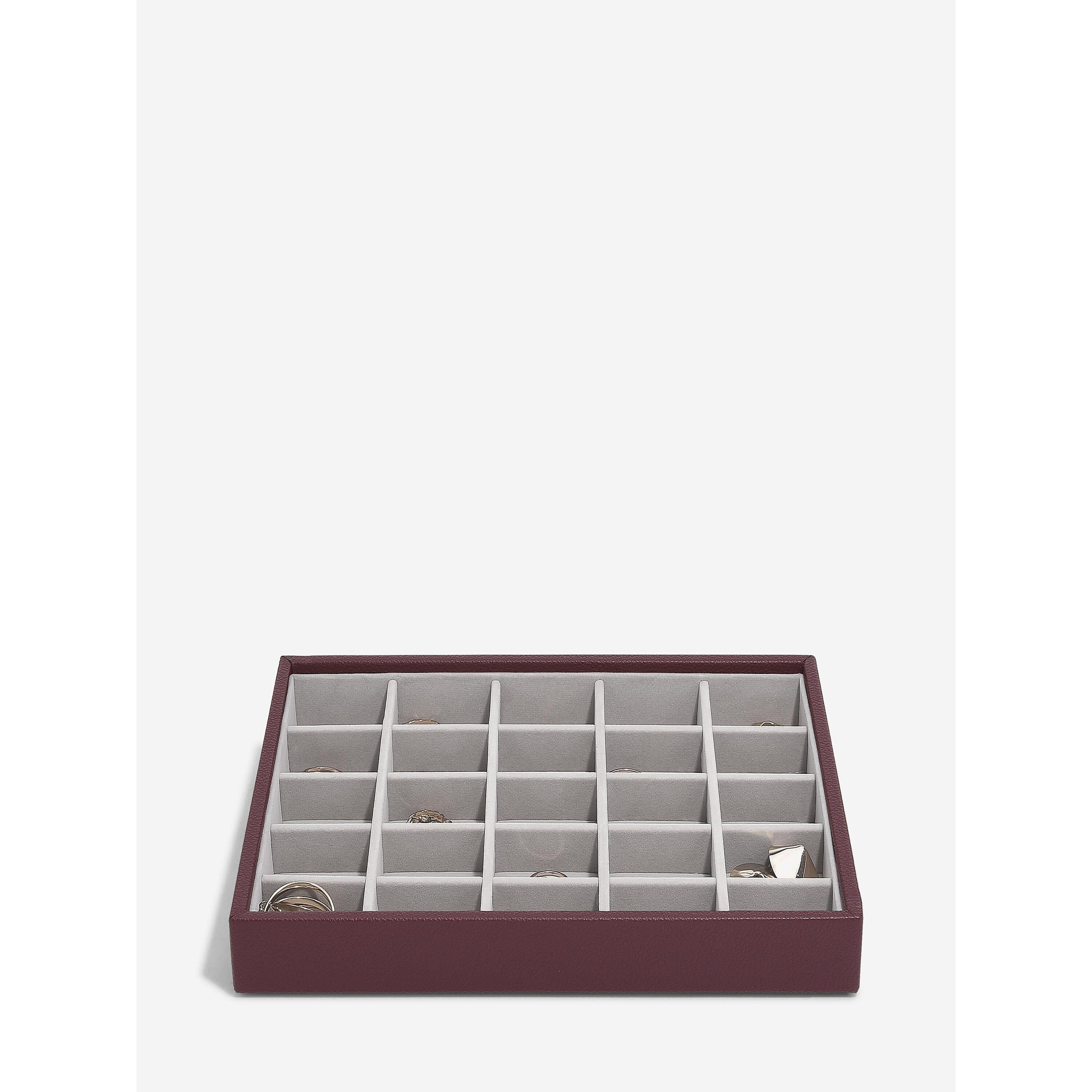 Stackers- Classic Set of 3 Jewellery Box in Burgundy